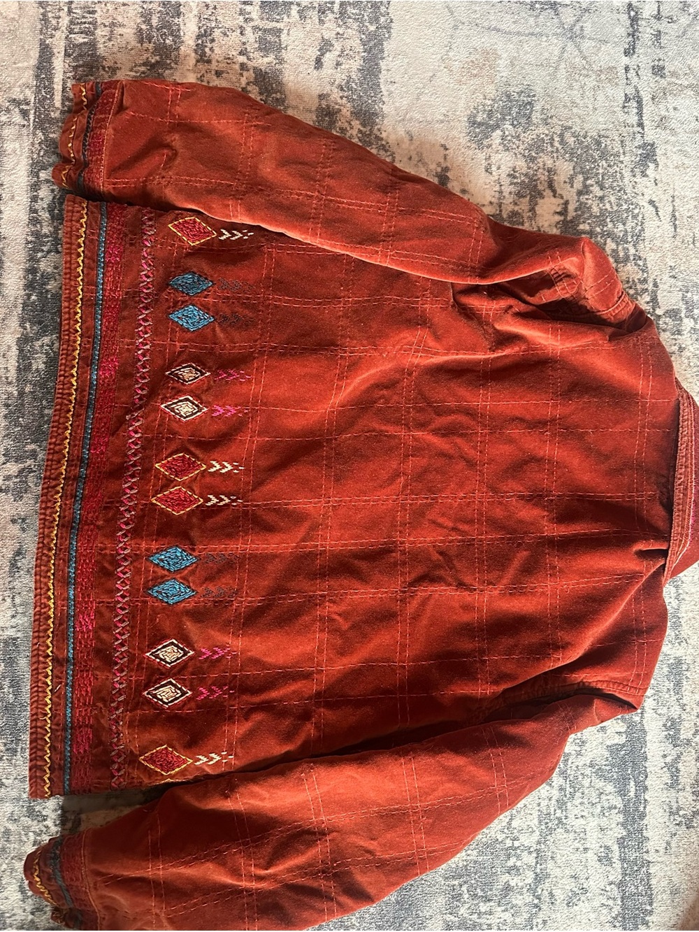 Coldwater Creek Rust Embroidered Utility Jacket - Picture 3 of 3